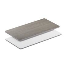Flash Furniture XU-WHGY-3060-GG 30&quot; x 60&quot; Rectangular Table Top with White or Gray Reversible Laminate Top