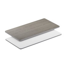 Flash Furniture XU-WHGY-3060-GG 30" x 60" Rectangular Table Top with White or Gray Reversible Laminate Top