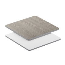 Flash Furniture XU-WHGY-3636-GG 36&quot; Square Table Top with White or Gray Reversible Laminate Top