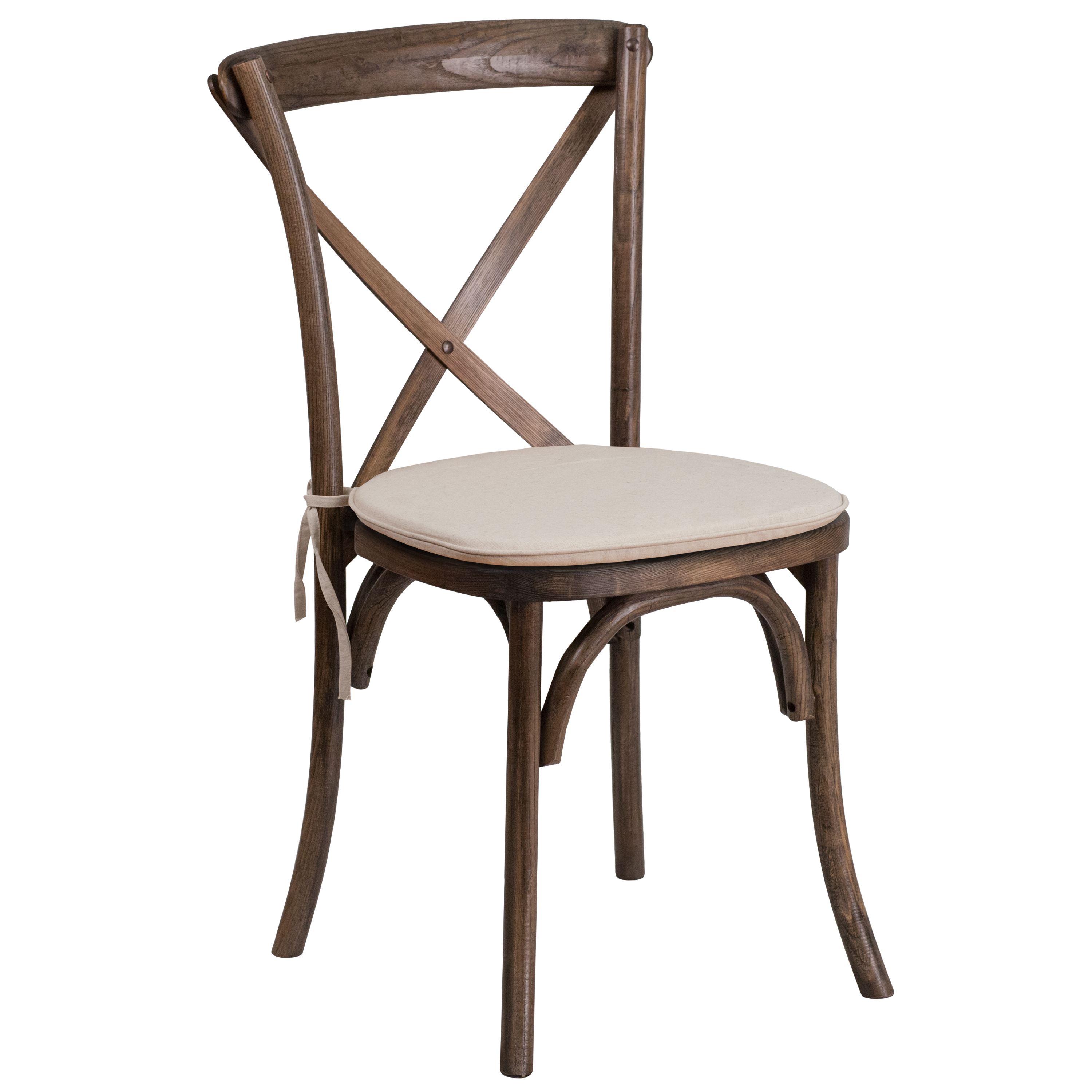 Flash Furniture XU-X-EA-NTC-GG Hercules Stackable Early American Wood Cross Back Chair with Cushion