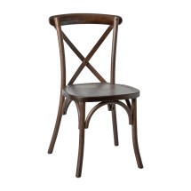 Flash Furniture XU-X-MAH-GG Hercules Stackable Mahogany Wood Cross Back Chair
