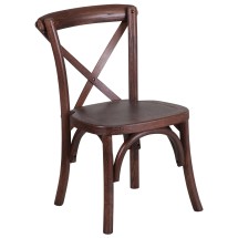 Flash Furniture XU-X-MAH-KID-GG Hercules Stackable Kids Mahogany Wood Cross Back Chair