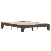 Flash Furniture YKC-1090-Q-WAL-GG Walnut Finish Wood Queen Platform Bed with Wooden Support Slats