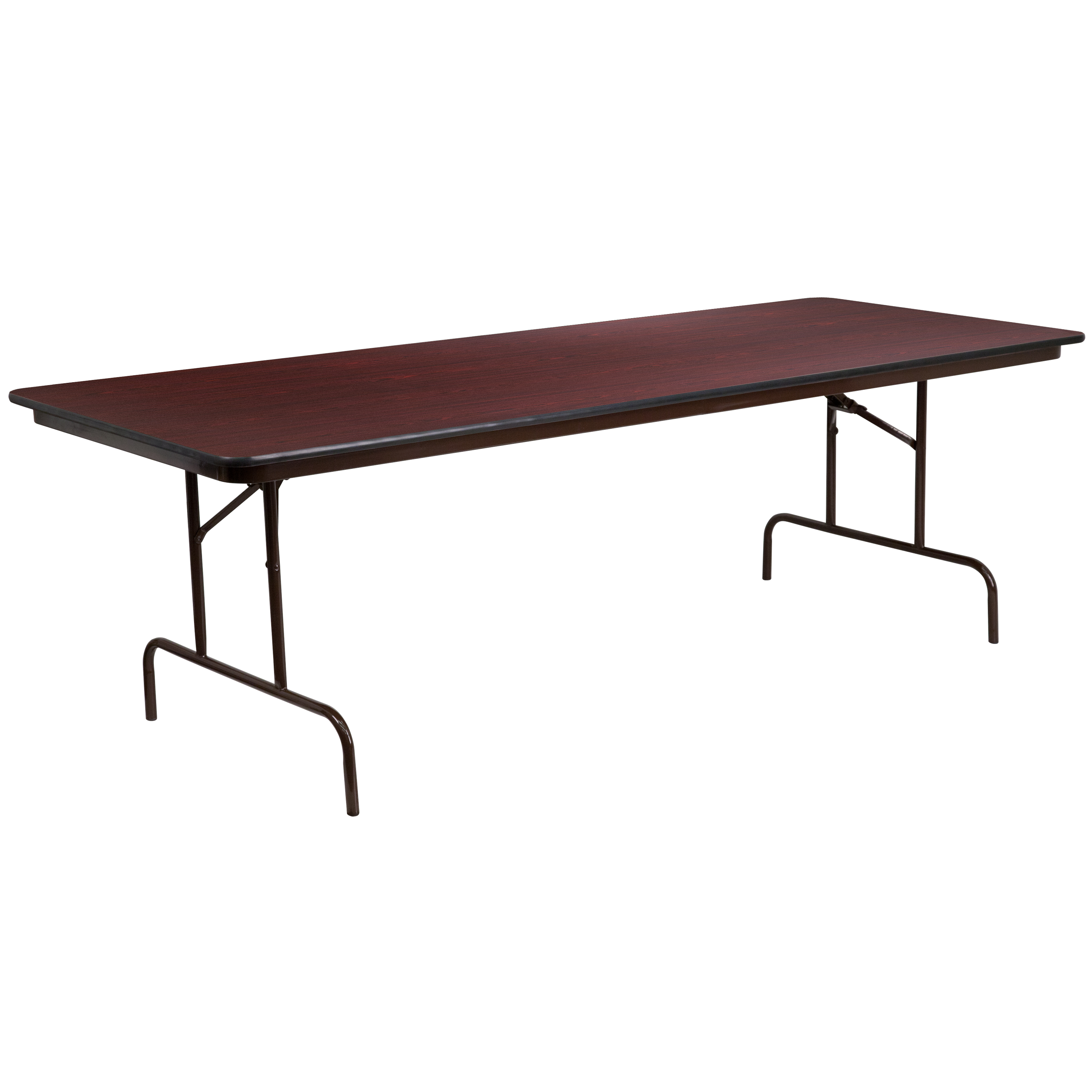 Flash Furniture YT-3696-HIGH-WAL-GG 8' High Pressure Mahogany Laminate Folding Banquet Table