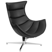 Flash Furniture ZB-31-GG Black LeatherSoft Swivel Cocoon Chair
