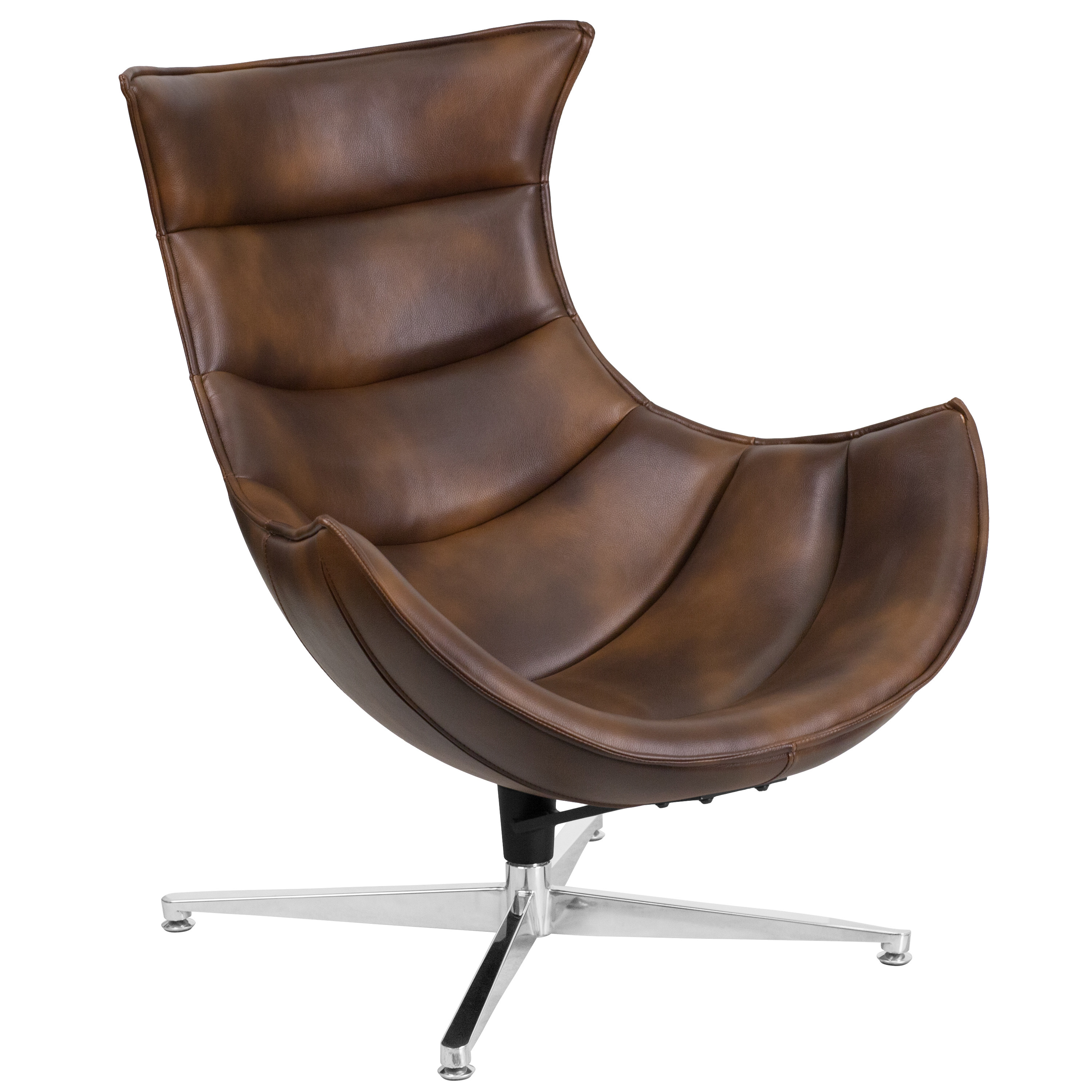 Flash Furniture ZB-39-GG Bomber Jacket LeatherSoft Swivel Cocoon Chair
