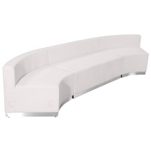Flash Furniture ZB-803-770-SET-WH-GG Hercules Alon Series White LeatherSoft Reception Configuration, 3 Pieces