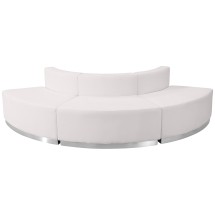 Flash Furniture ZB-803-800-SET-WH-GG Hercules Alon Series White LeatherSoft Reception Configuration, 3 Pieces