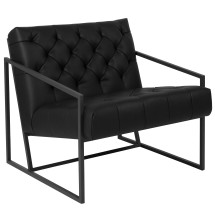 Flash Furniture ZB-8522-BK-GG Hercules Black LeatherSoft Tufted Lounge Chair