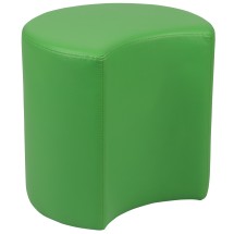 Flash Furniture ZB-FT-045C-18-GREEN-GG Green Soft Seating Flexible Moon for Classrooms, 18&quot; Seat Height 
