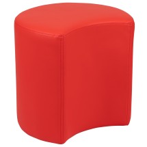 Flash Furniture ZB-FT-045C-18-RED-GG Red Soft Seating Flexible Moon for Classrooms, 18&quot; Seat Height 