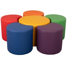 Flash Furniture ZB-FT-FLOWER-6018-GG Soft Seating Flexible Flower Set for Classrooms, Assorted Colors 18&quot; Height