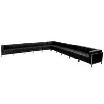 Flash Furniture ZB-IMAG-SECT-SET2-GG Hercules Imagination Series Black LeatherSoft Sectional Configuration, 11 Pieces