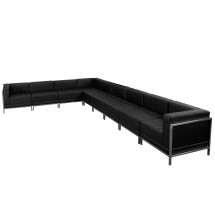 Flash Furniture ZB-IMAG-SECT-SET3-GG Hercules Imagination Series Black LeatherSoft Sectional Configuration, 9 Pieces