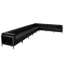 Flash Furniture ZB-IMAG-SECT-SET4-GG Hercules Imagination Series Black LeatherSoft Sectional Configuration, 9 Pieces