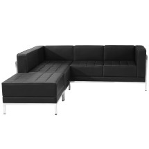 Flash Furniture ZB-IMAG-SECT-SET9-GG Hercules Imagination Series Black LeatherSoft Sectional Configuration, 3 Pieces