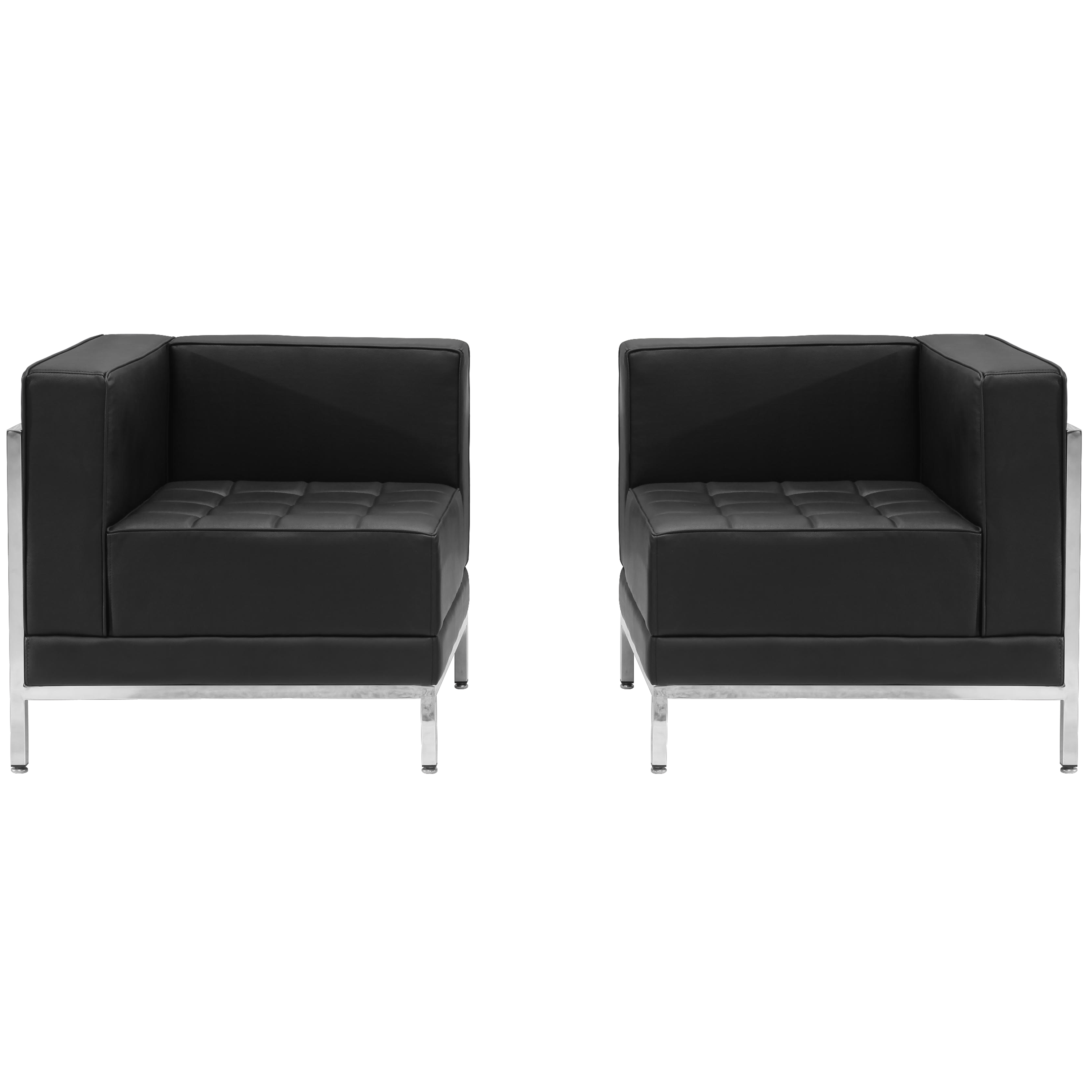 Flash Furniture ZB-IMAG-SET10-GG Hercules Imagination Series Black LeatherSoft 2 Piece Corner Chair Set