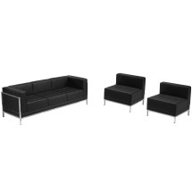 Flash Furniture ZB-IMAG-SET13-GG Hercules Imagination Series Black LeatherSoft Sofa & Chair Set