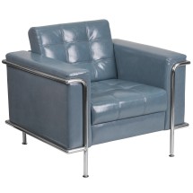 Flash Furniture ZB-LESLEY-8090-CHAIR-GY-GG Hercules Lesley Series Contemporary Gray LeatherSoft Chair