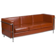 Flash Furniture ZB-REGAL-810-3-SOFA-COG-GG Hercules Regal Series Contemporary Cognac LeatherSoft Sofa