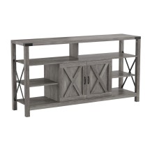 Flash Furniture ZG-025-GY-GG 60&quot; Gray Wash TV Stand with Storage Cabinets and Shelves