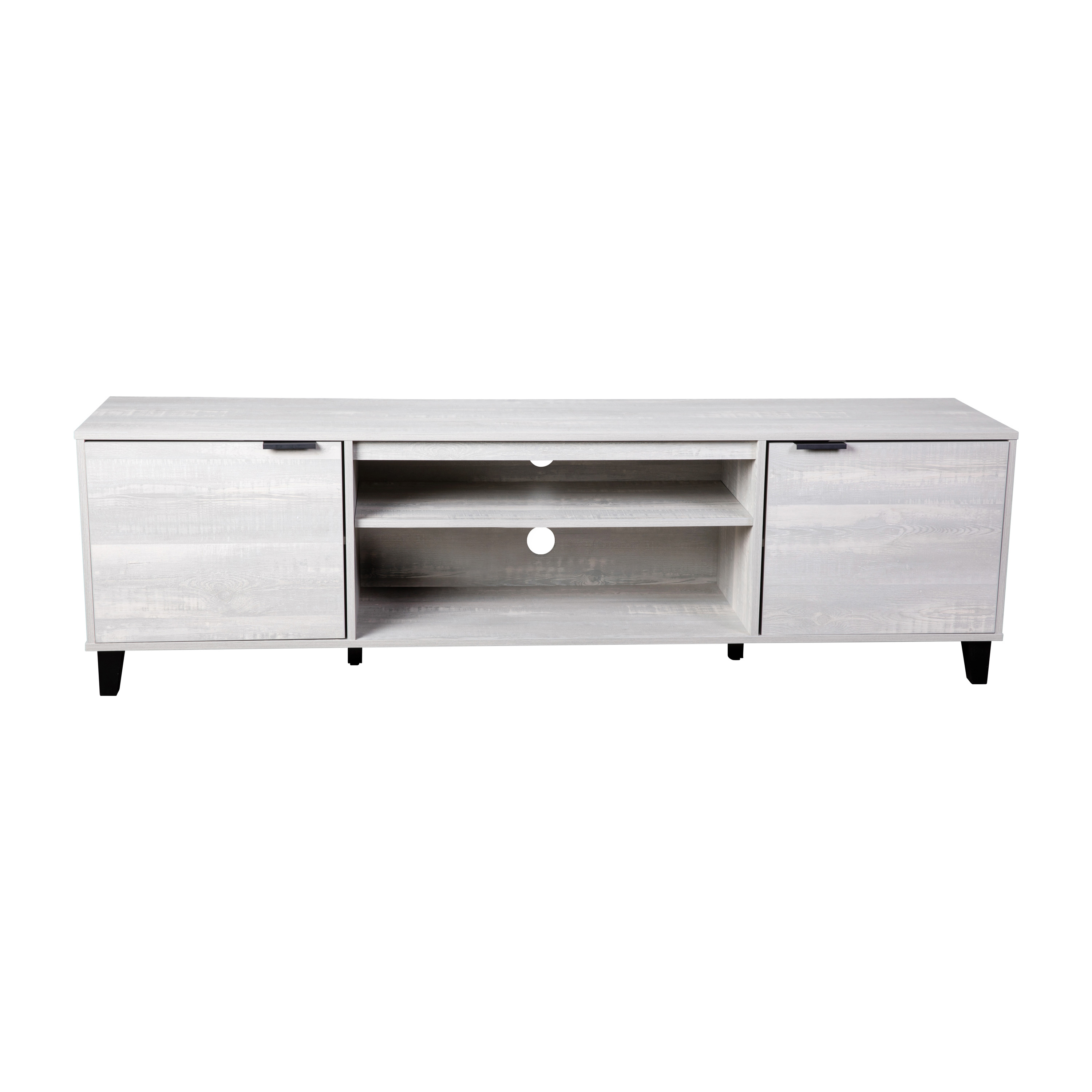 Flash Furniture ZG-129-70-GY-GG 70" Mid Century Modern Gray TV Stand with Shelves and Storage
