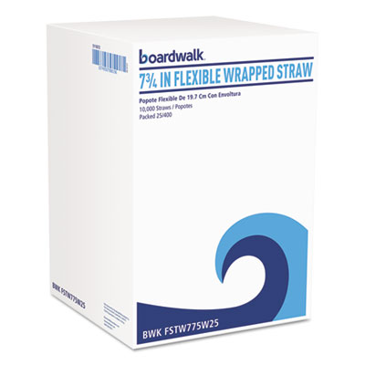 Flexible Wrapped Straws, 7 3/4