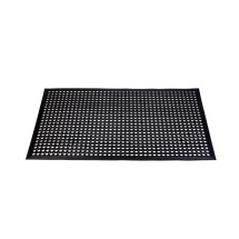 CAC China RMAT-35BK-B Black Beveled Edge Rubber Floor Mat 5&quot; x 3&quot;