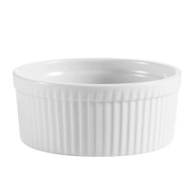 CAC China RKF-10 White Fluted China Ramekin 10 oz.