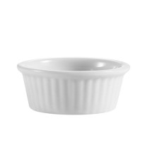 CAC China RKF-105 White Fluted Ramekin .5 oz.