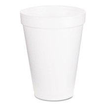 Dart White Foam Drink Cups, 12 oz., 1000/Carton