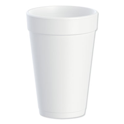Dart Foam Drink Cups, 16 oz., White, 1000/Carton