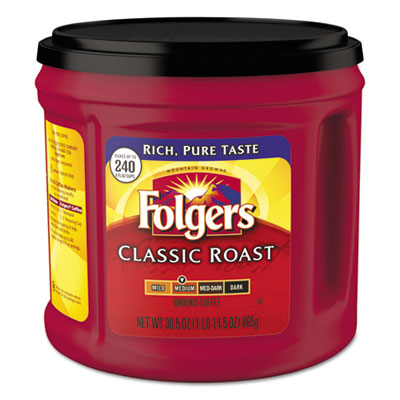 Folgers Coffee, Classic Roast, Ground, 30.5 oz. Canister