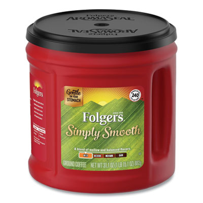 Folgers Country Roast Coffee, Country Roast, 25.1 oz. Canister, 6/Carton