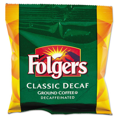 Folgers Ground Coffee, Fraction Pack, Classic Roast Decaf, 1.5 oz., 42/Carton