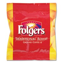 Folgers Ground Coffee Fraction Packs, Traditional Roast, 2 oz., 42/Carton