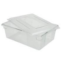 Food & Tote Box, 12.5 Gallon, 9&quot; Deep, Clear