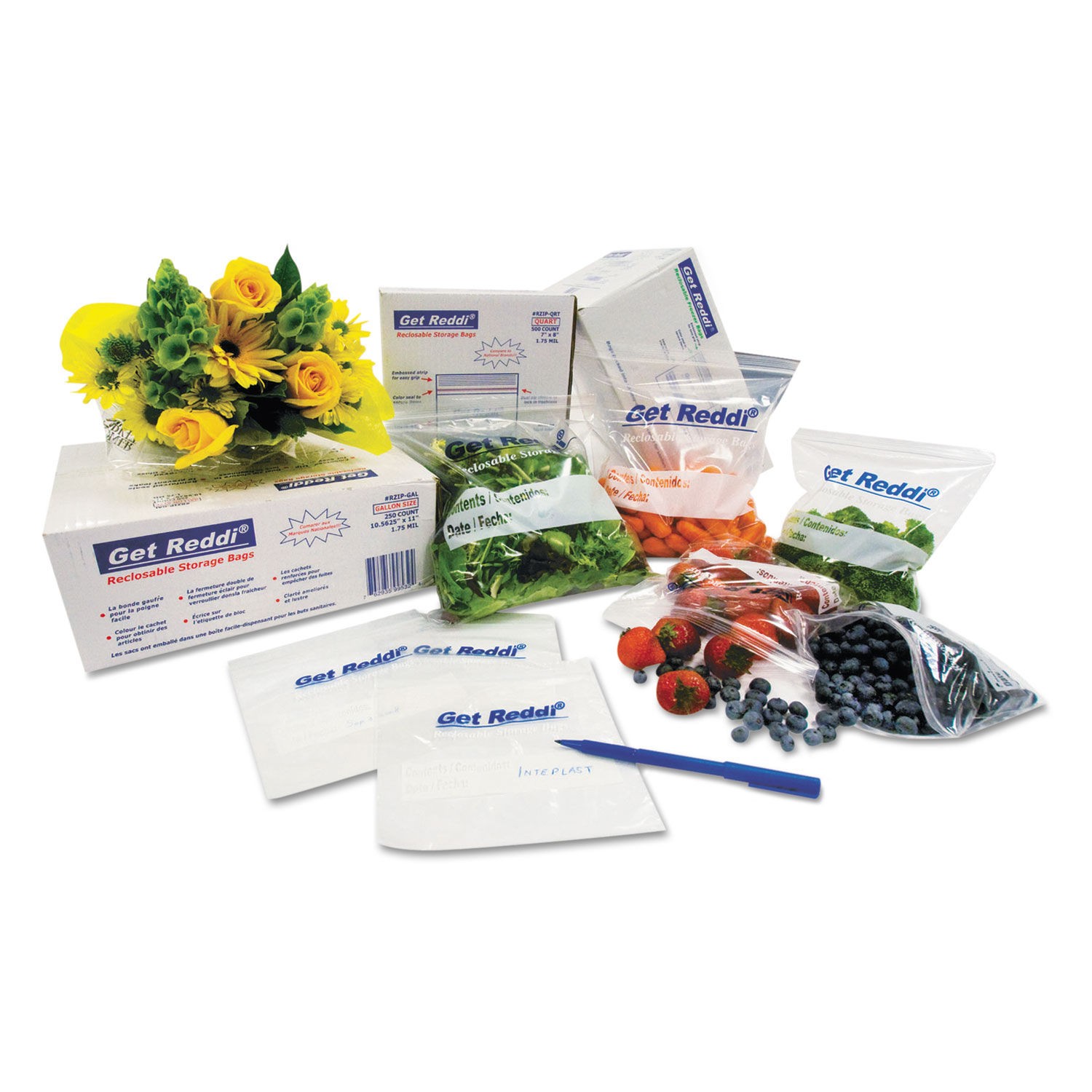 Clear Food Bags, 3.5 Qt., 8" x 15", 1000/Carton