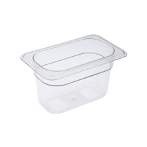 CAC China PCFP-N4 Ninth Size Polycarbonate Food Pan 1/9 Size 4&quot; Deep