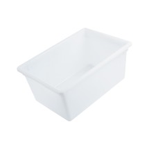 CAC China FS4F-12W Full Size White Polyethylene Food Storage Box 26&quot; x 18&quot; x 12&quot;