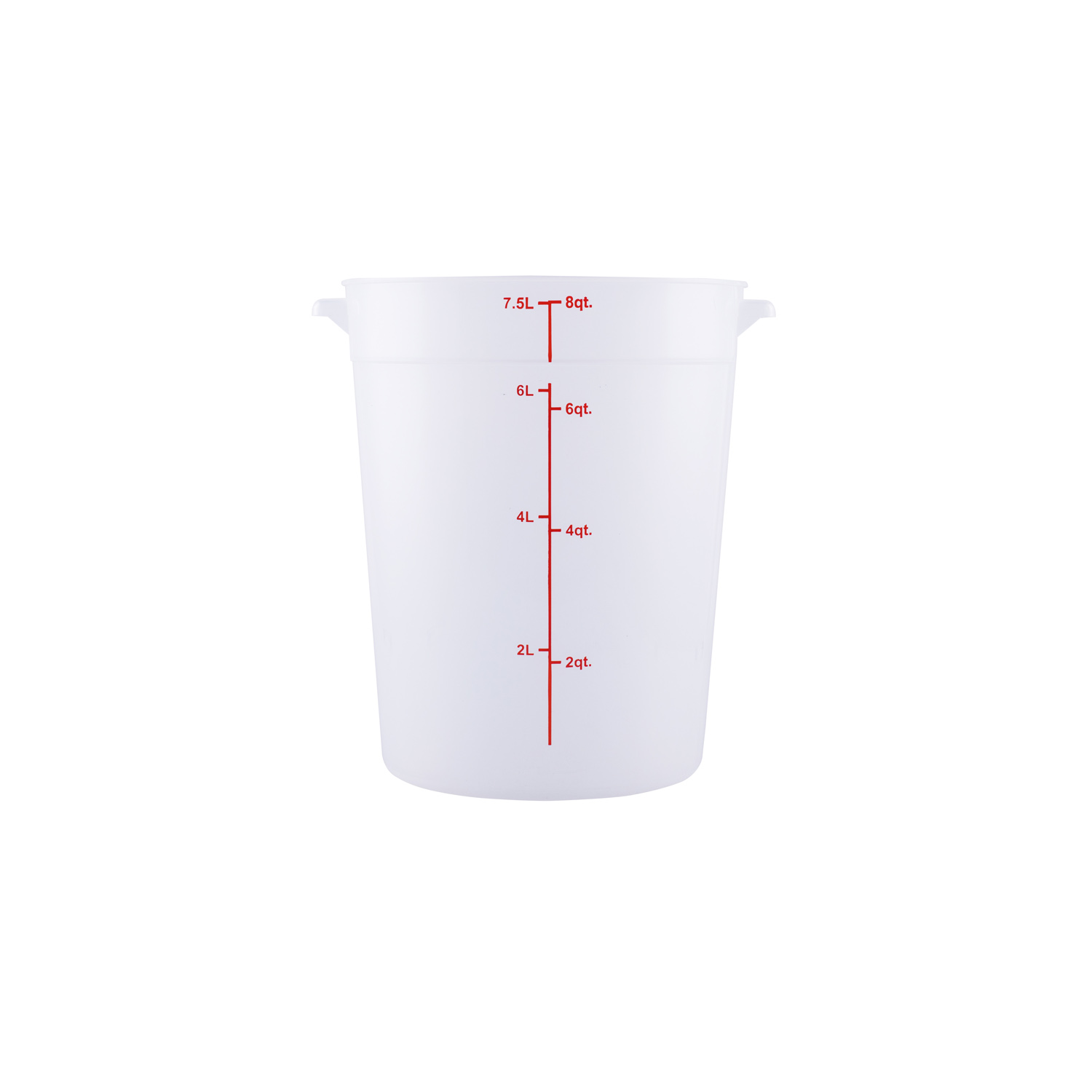 CAC China FS2P-8T Round Transparent Food Storage Container 8 Qt.