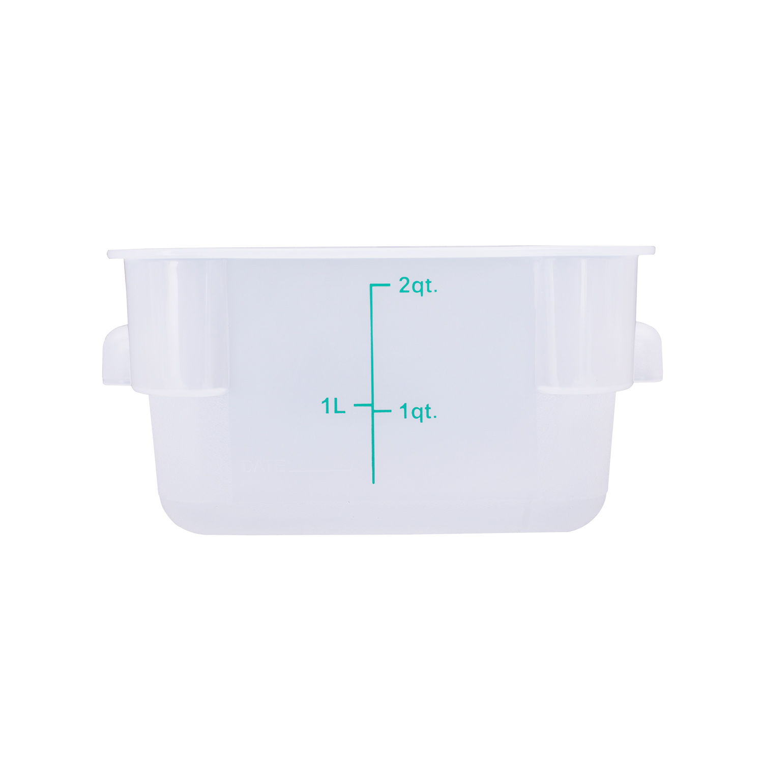 CAC China FS2P-SQ2T Square Transparent Food Storage Container 2 Qt.