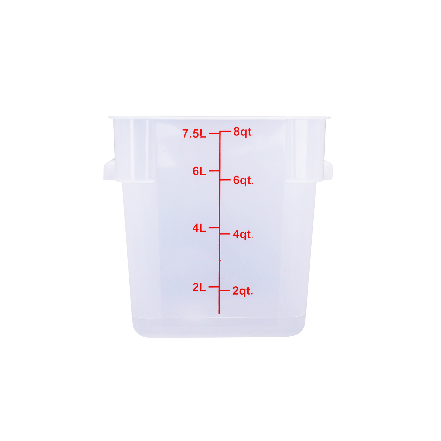 CAC China FS2P-SQ8T Square Transparent Food Storage Container 8 Qt.