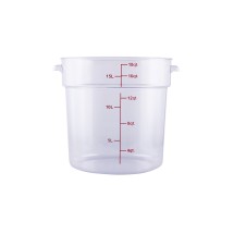 CAC China FS1P-18C Round Clear Food Storage Container 18 Qt.
