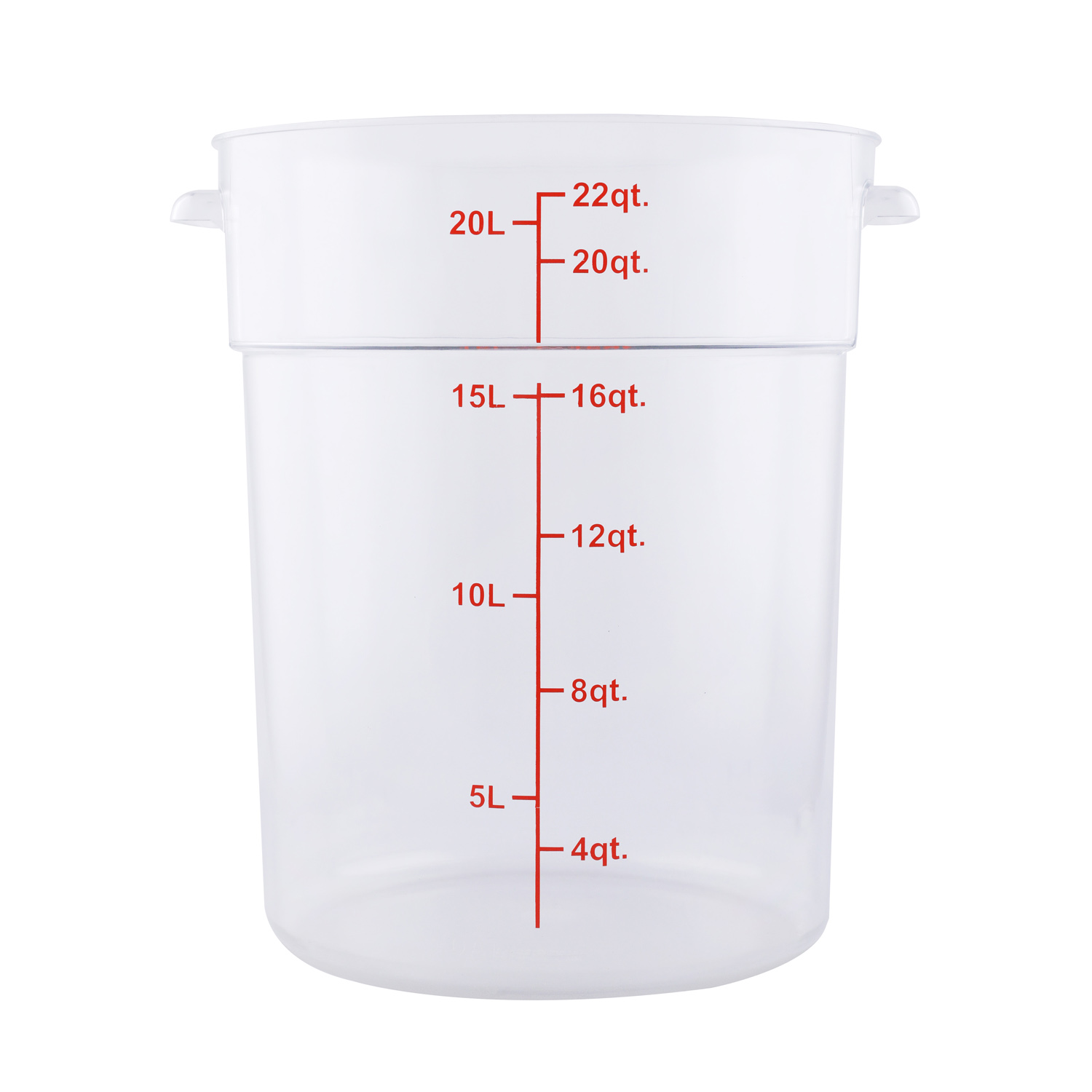 CAC China FS1P-22C Round Clear Food Storage Container 22 Qt.