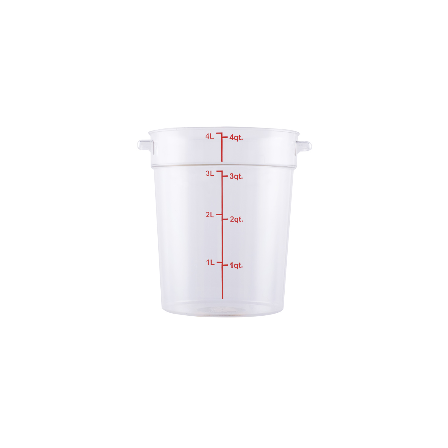 CAC China FS1P-4C Round Clear Food Storage Container 4 Qt.