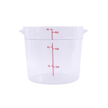 CAC China FS1P-6C Round Clear Food Storage Container 6 Qt.