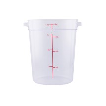 CAC China FS1P-8C Round Clear Food Storage Container 8 Qt.