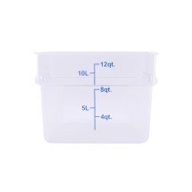 CAC China FS1P-SQ12C Square Clear Food Storage Container 12 Qt.
