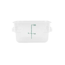 CAC China FS1P-SQ2C Square Clear Food Storage Container 2 Qt.